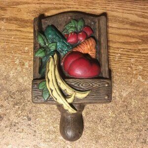 1972 CERAMICHROME INC FRUITS / VEGETABLES WALL HANGING